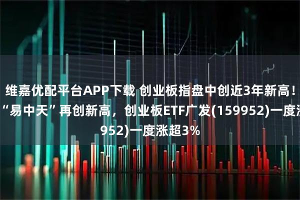 维嘉优配平台APP下载 创业板指盘中创近3年新高！权重股“易中天”再创新高，创业板ETF广发(159952)一度涨超3%